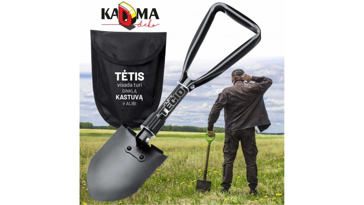 Kastuvas sulankstomas "Tėtis visada turi ginklą, KASTUVĄ ir alibi"