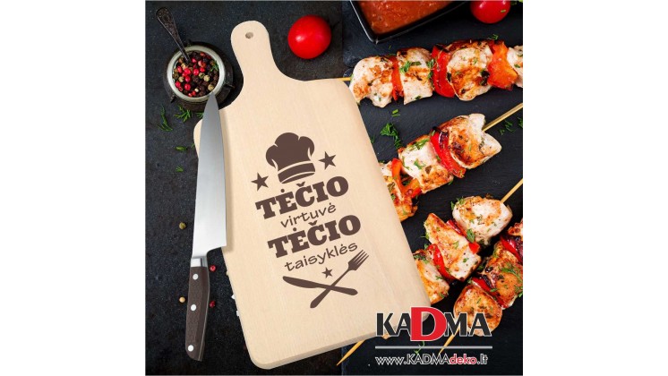 Pjaustymo lentelė "Tėčio virtuvė, tėčio taisyklės"