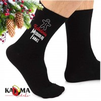 Vyriškos kojinės "KALĖDINIŲ meduolių FANAS"