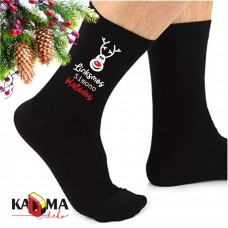 Vyriškos kojinės "Linksmos VARDINĖS kalėdos"