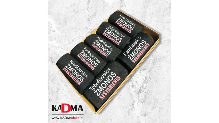 Kojinių rinkinys "ŽMONOS SAVAITĖLĖ" Kojinių rinkinys "ŽMONOS SAVAITĖLĖ"