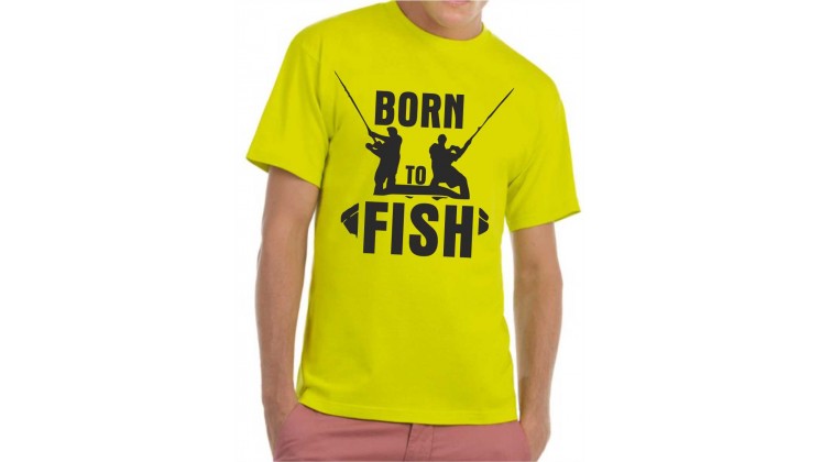 Marškinėliai "Born to fish"