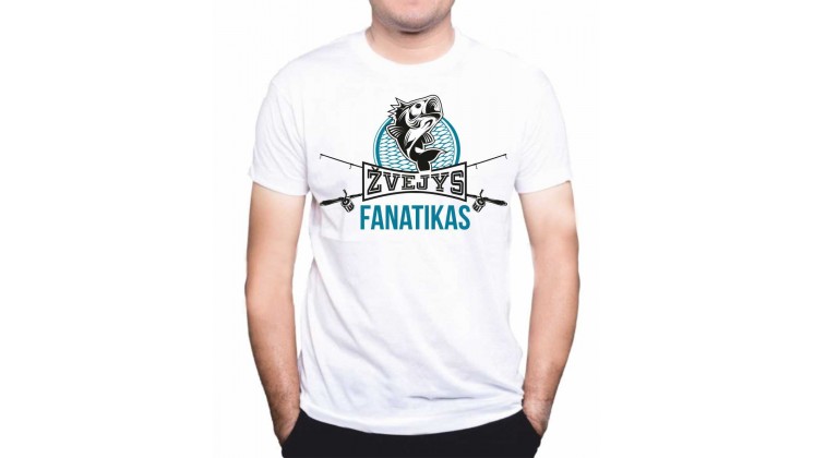 Marškinėliai "Žvejys fanatikas"