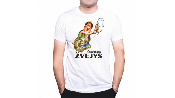 Marškinėliai "Linksmiausias žvejys" Marškinėliai "Linksmiausias žvejys"
