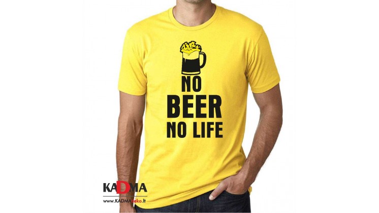 Marškinėliai  "No beer no life"