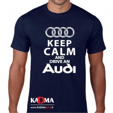 Marškinėliai "Keep CALM drive Audi"