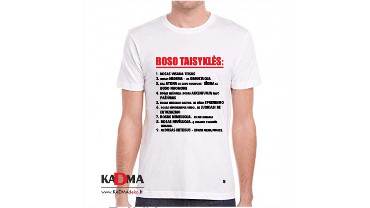 Marškinėliai  "Boso taisyklės"