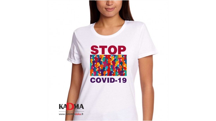 Marškinėliai "Stop COVID-19"