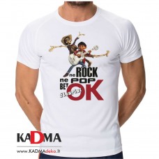 Marškinėliai  "Ne rock ne pop ,bet žiauriai OK" 