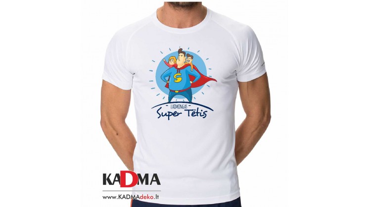 Marškinėliai "Laimingas super tėtis"