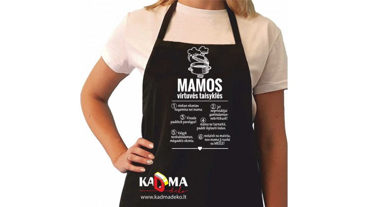 Prijuostė "Mamos virtuvės taisyklės" Prijuostė "Mamos virtuvės taisyklės"