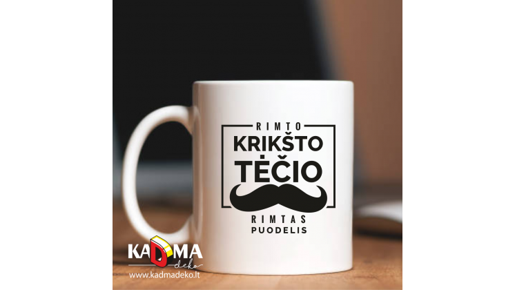 Puodelis "Rimto KRIKŠTO tėčio, rimtas puodelis"