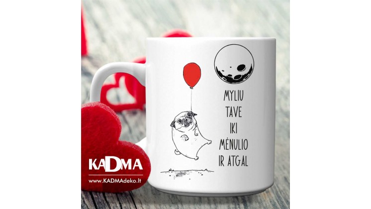 Puodelis "Myliu tave iki mėnulio"
