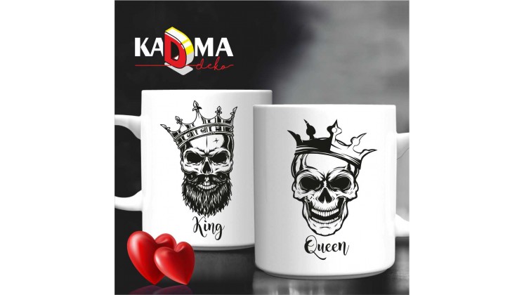 Puodelių komplektas "King ir Queen" Puodelių komplektas "King ir Queen"