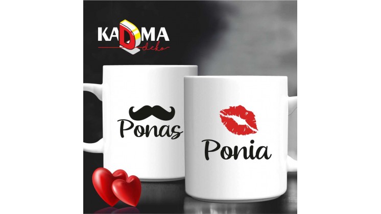 Puodelių komplektas "Ponas ir Ponia" Puodelių komplektas "Ponas ir Ponia"