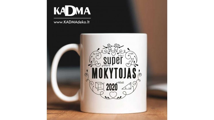 Puodelis "Super mokytojas"