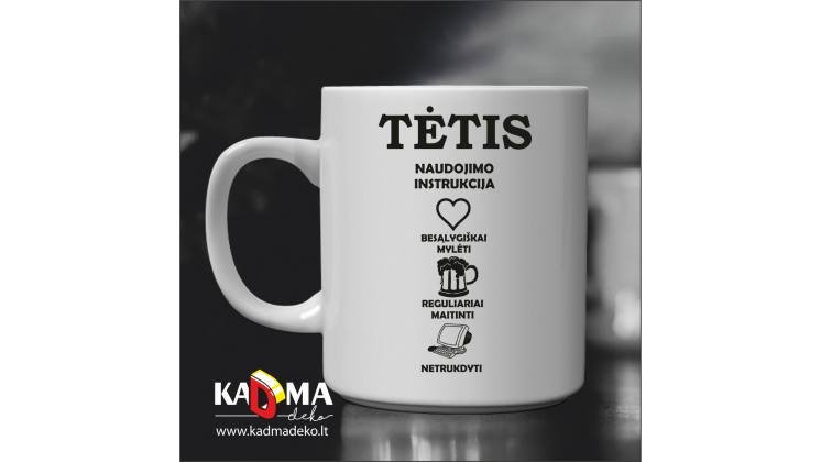 Puodelis "TĖTIS - naudojimo instrukcija"