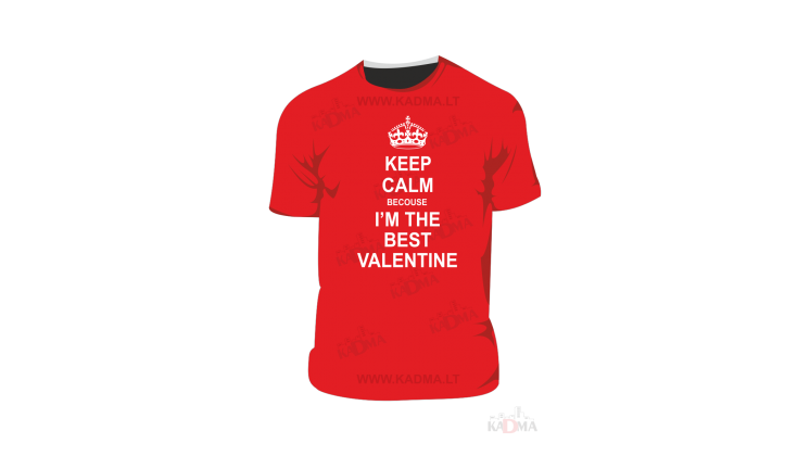 Marškinėliai "Keep Calm Valentine"