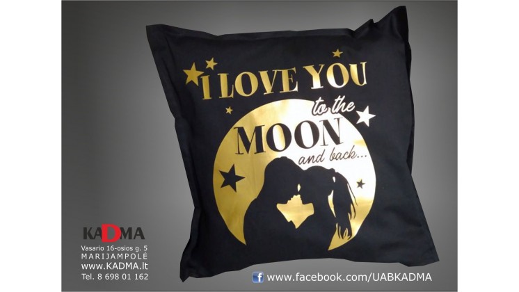 Pagalvė "LOVE YOU TO THE MOON"